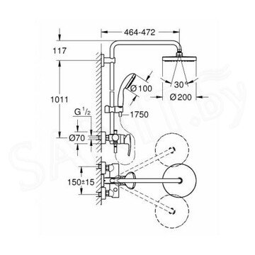 Душевая стойка Grohe New Tempesta 200 26244001