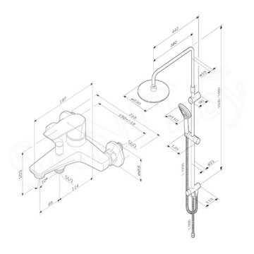 Душевая стойка AM.PM Gem F40890A14