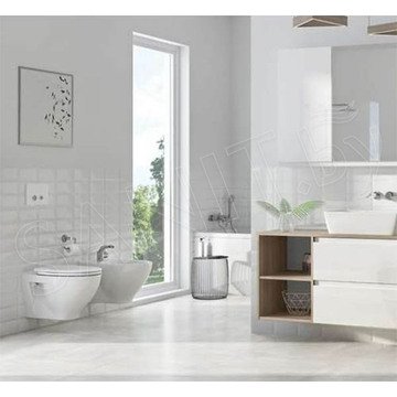 Подвесной унитаз Cersanit Moduo Clean On безободковый с сиденьем Slim Soft Close
