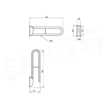 Поручень Deante Vital NIV 041D складной