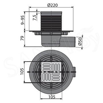 Душевой трап AlcaPlast APV1321