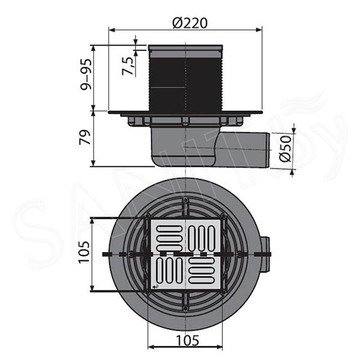 Душевой трап AlcaPlast APV101