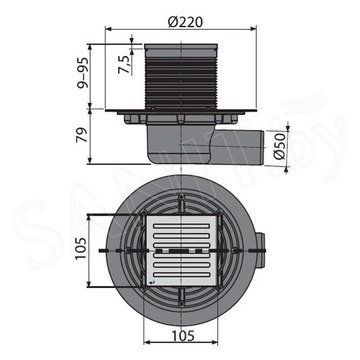 Душевой трап AlcaPlast APV103