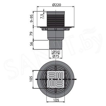 Душевой трап AlcaPlast APV2321