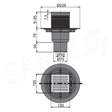 Душевой трап AlcaPlast APV203