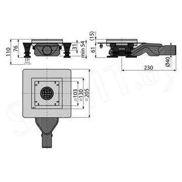 Душевой трап AlcaPlast APV110