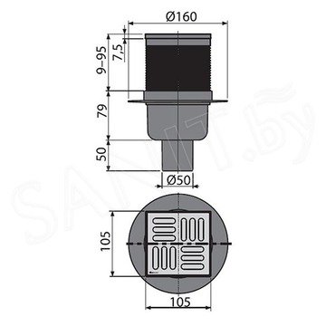 Душевой трап AlcaPlast APV32