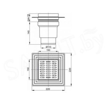 Душевой трап AlcaPlast APV13