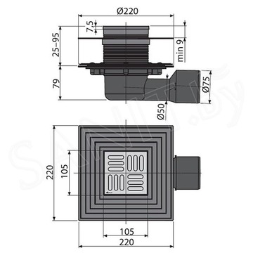 Душевой трап AlcaPlast APV3344