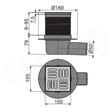 Душевой трап AlcaPlast APV31