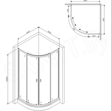 Душевой уголок AM.PM X-Joy Twin Slide W88G-205-080BT / W88G-205-090BT