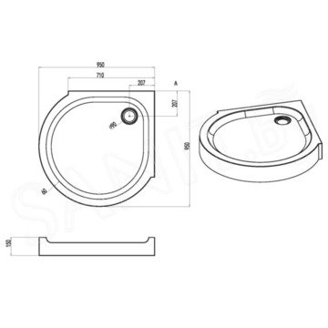 Душевой поддон AM.PM Like Round W83T-333-095W