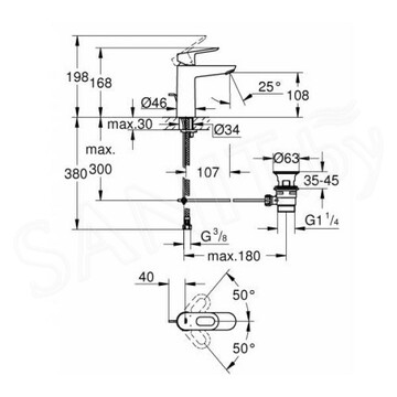 Смеситель для умывальника Grohe BauLoop 23762000