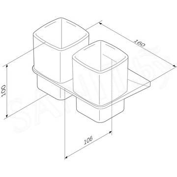 Стакан AM.PM Inspire 2.0 A50A343400 двойной