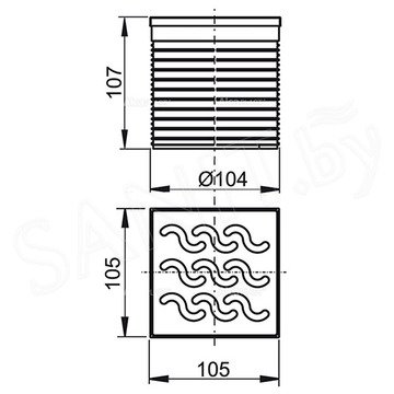 Решетка для душевого трапа AlcaPlast APV0600