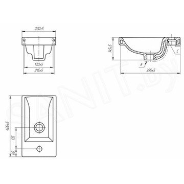 Умывальник Cersanit Como 40 (S-UM-COM40/1-w)