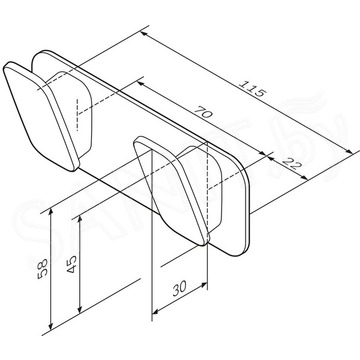 Крючок AM.PM Inspire 2.0 A50A35600 двойной