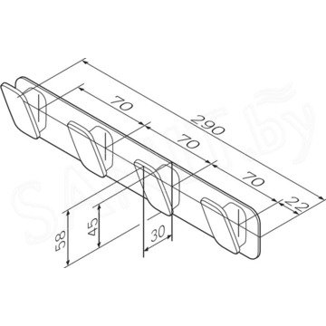 Планка с крючками AM.PM Inspire 2.0 A50A35900
