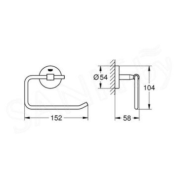 Держатель для туалетной бумаги Grohe BauCosmopolitan 40457001