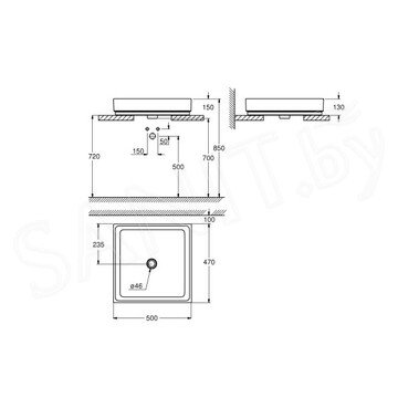 Умывальник Grohe Cube Ceramic 3948100H / 3948200H