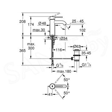 Смеситель для умывальника Grohe Essence New 23589001