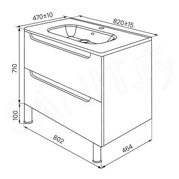 Тумба под умывальник Iddis Edifice EDI80WFi95K / EDI60WFi95K