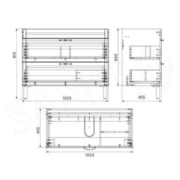 Тумба под умывальник Iddis Oxford OXF10W1i95K / OXF80W0i95K / OXF60W0i95K