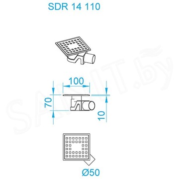 Душевой трап RGW SDR-14