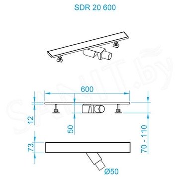 Душевой лоток RGW SDR-20