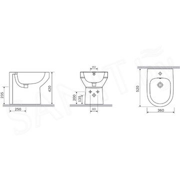 Напольное биде AM.PM Spirit V2.0 C703111WH