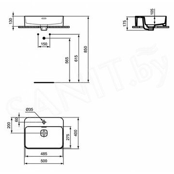 Умывальник Ideal Standard Strada II Vessel T296601