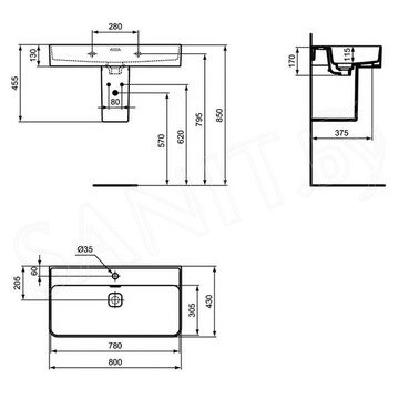 Умывальник Ideal Standard Strada II T300101