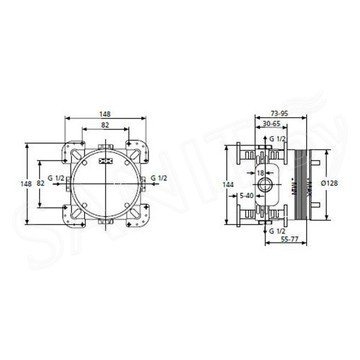 Скрытая часть смесителя Ideal Standard Active A1000NU