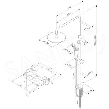 Душевая стойка AM.PM X-Joy F40885A24