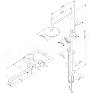 Душевая стойка AM.PM X-Joy F40885A94