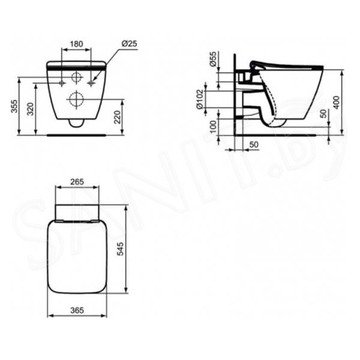 Крышка-сиденье Soft close Ideal Standard Strada II T360101