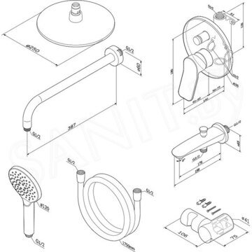 Душевая система AM.PM X-Joy FB85A10020 встраиваемая