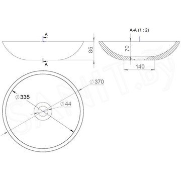 Умывальник Salini Callista 105 1101105G / 1101205SM