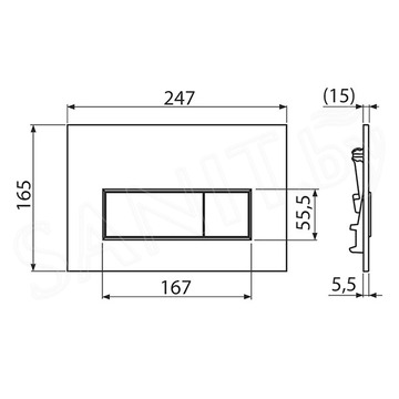 Система инсталляции AlcaPlast AM101/1120 с кнопкой M570 / M571 / M572 / M578