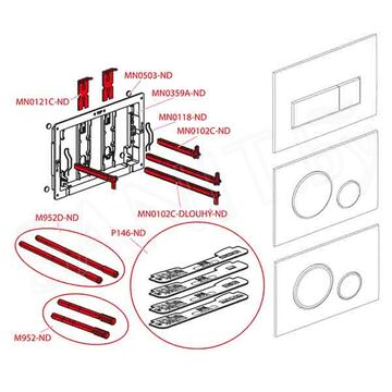 Кнопка для инсталляции AlcaPlast M576