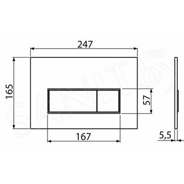 Кнопка для инсталляции AlcaPlast M576