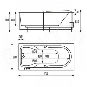 Акриловая ванна Vagnerplast Corvet