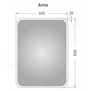 Зеркало Alavann Anna 60 / 70 / 80 / 90 / 100