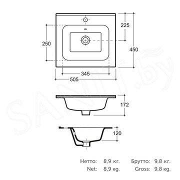 Комплект мебели Акваль Женева 50 / 60