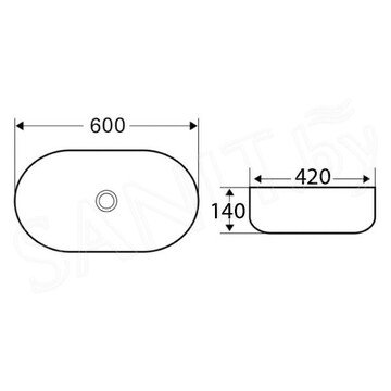 Умывальник BelBagno BB1084-H301 / BB1084-H311