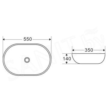 Умывальник BelBagno BB1048