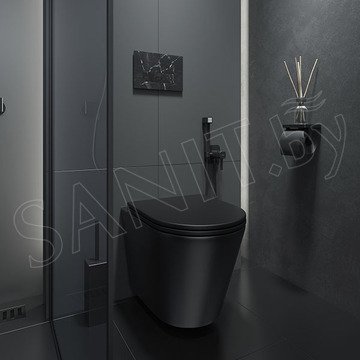Подвесной унитаз Iddis Calipso безободковый черный матовый
