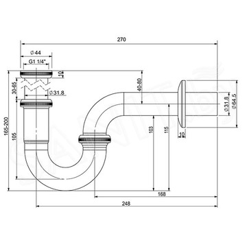 Сифон для умывальника Wellsee Drainage System 182102000