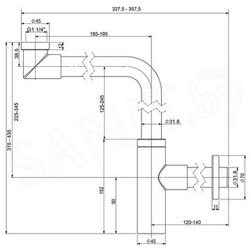 Сифон для умывальника Wellsee Drainage System 182124000