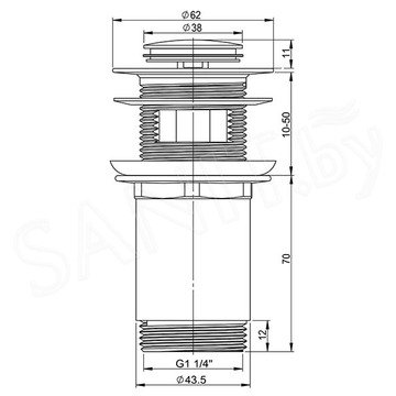 Донный клапан Wellsee Drainage System 182129000